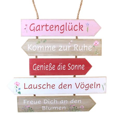 Gartenglück Holzschild
