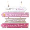 Gartenregeln rosa Holzschild