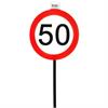 Gartenstecker Verkehrsschild 50