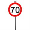 Gartenstecker Verkehrsschild 70