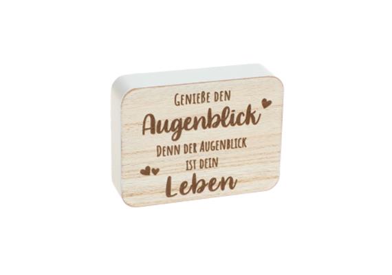Geniess Augenblick Holzaufsteller