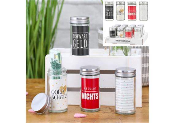 Glas Gutschein Geldgeschenk