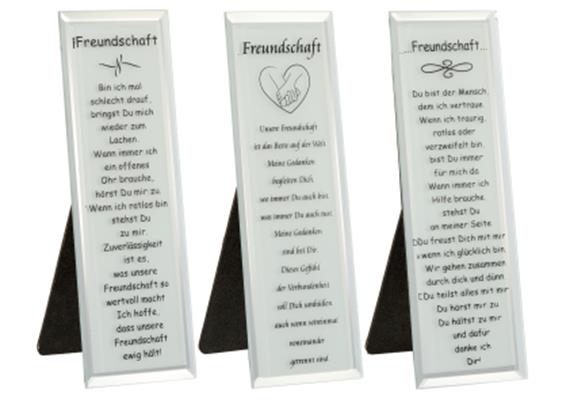 Glasspiegel mit Spruch Freundschaft