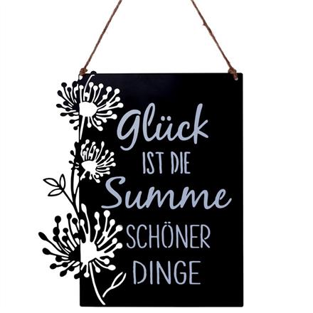 Glück Summe Metallschild