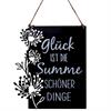 Glück Summe Metallschild