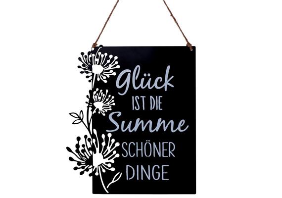 Glück Summe Metallschild