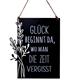 Glück Zeit Metallschild