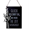 Glück Zeit Metallschild