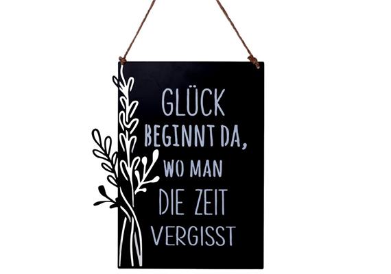 Glück Zeit Metallschild