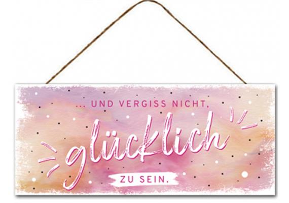 Glücklich sein Metallschild