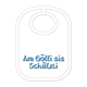 Götti Schätzeli Babylatz - Textilfarbe hellblau