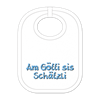 Götti Schätzeli Babylatz - Textilfarbe hellblau