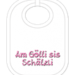Götti Schätzeli Babylatz - Textilfarbe rosa | Bild 1