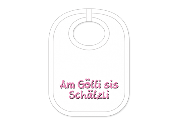 Götti Schätzeli Babylatz - Textilfarbe weiss | Bild 1