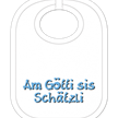 Götti Schätzeli Babylatz - Textilfarbe weiss | Bild 1