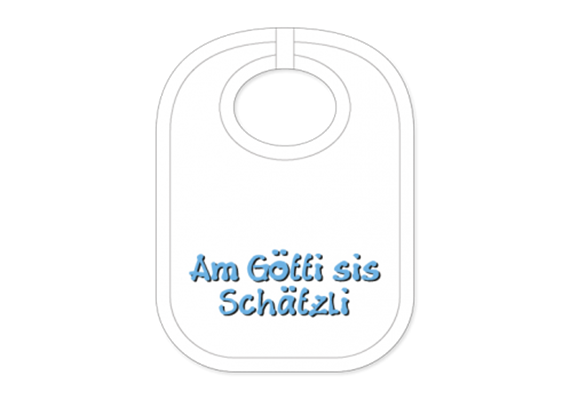 Götti Schätzeli Babylatz - Textilfarbe weiss | Bild 1
