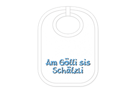 Götti Schätzeli Babylatz - Textilfarbe weiss