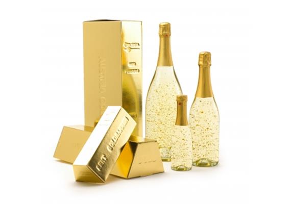 Goldbarren Karton für Goldsekt 2,5 dl