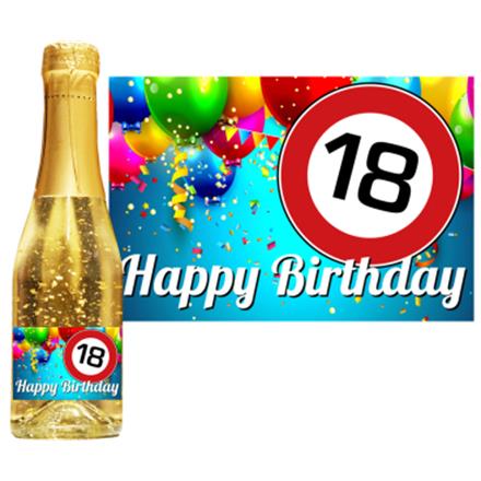 Goldsekt Birthday Tafel 18