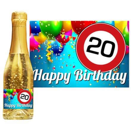 Goldsekt Birthday Tafel 20