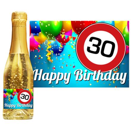 Goldsekt Birthday Tafel 30