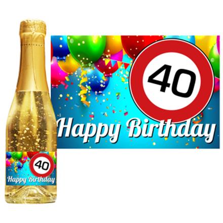 Goldsekt Birthday Tafel 40
