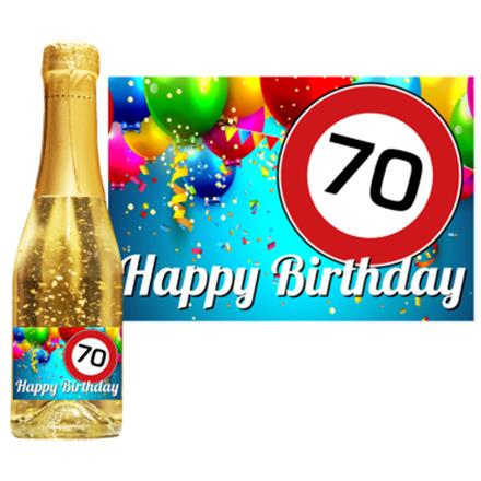 Goldsekt Birthday Tafel 70