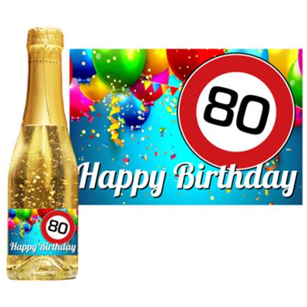 Goldsekt Birthday Tafel 80