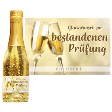 Goldsekt gold Bestandene Prüfung