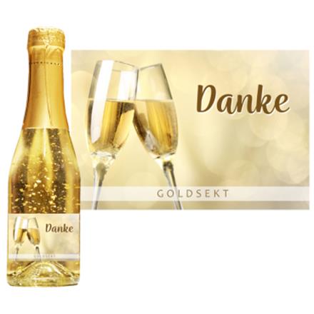 Goldsekt gold Danke