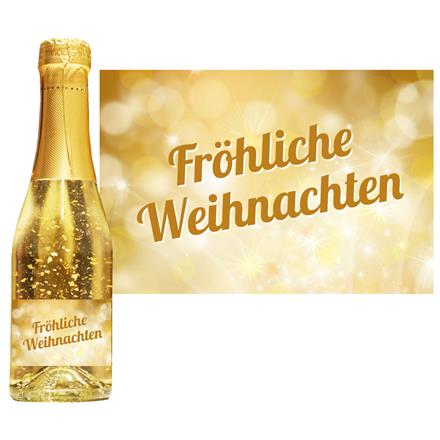 Goldsekt gold Fröhliche Weihnachten