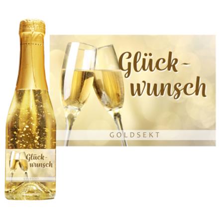Goldsekt gold Glückwunsch