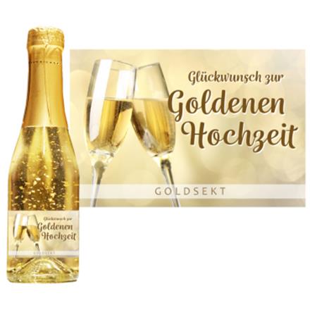 Goldsekt gold Goldene Hochzeit
