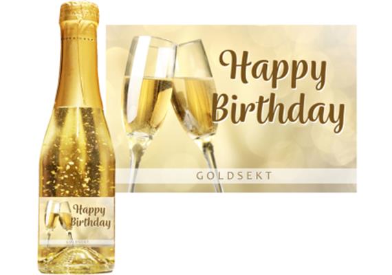 Goldsekt gold Happy Birthday - 0,2 Liter