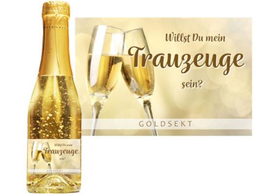 Goldsekt gold Trauzeuge - 0,2 Liter