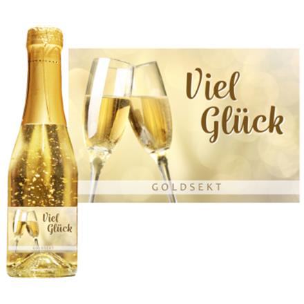 Goldsekt gold Viel Glück