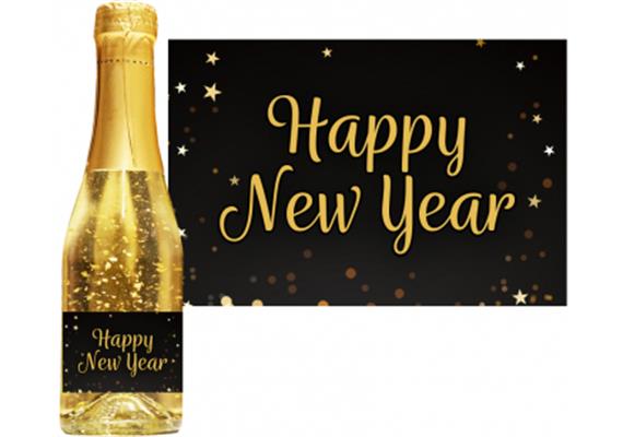 Goldsekt Happy New Year Sterne - 0,2 Liter