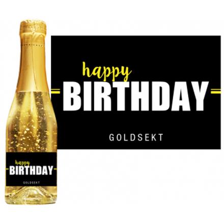 Goldsekt Neon Happy Birthday