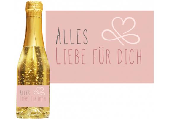 Goldsekt rosa Alles Liebe - 0,2 Liter