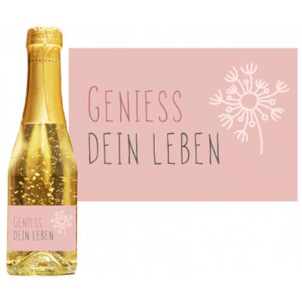 Goldsekt rosa Geniess dein Leben