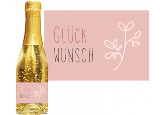 Goldsekt rosa Glückwunsch - 0,2 Liter