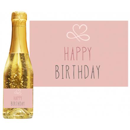 Goldsekt rosa Happy Birthday