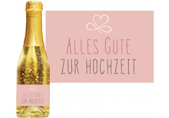 Goldsekt rosa Hochzeit - 0,2 Liter