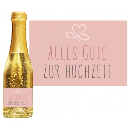 Goldsekt rosa Hochzeit