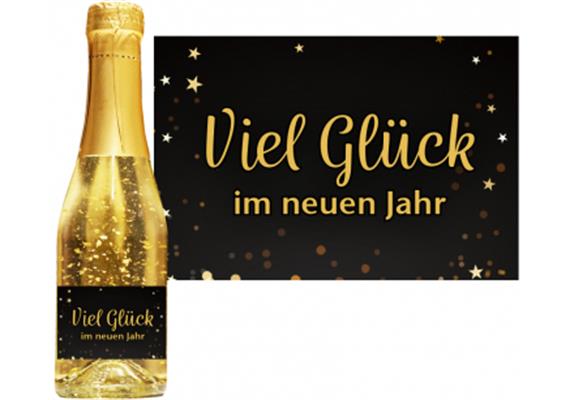 Goldsekt Viel Glück Jahr Sterne - 0,2 Liter
