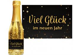 Goldsekt Viel Glück Jahr Sterne - 0,2 Liter