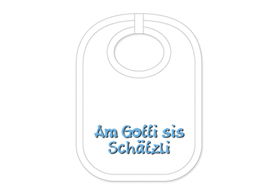 Gotti Schätzeli Babylatz - Textilfarbe hellblau | Bild 1