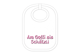 Gotti Schätzeli Babylatz - Textilfarbe rosa