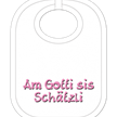 Gotti Schätzeli Babylatz - Textilfarbe weiss | Bild 1