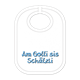 Gotti Schätzeli Babylatz - Textilfarbe weiss